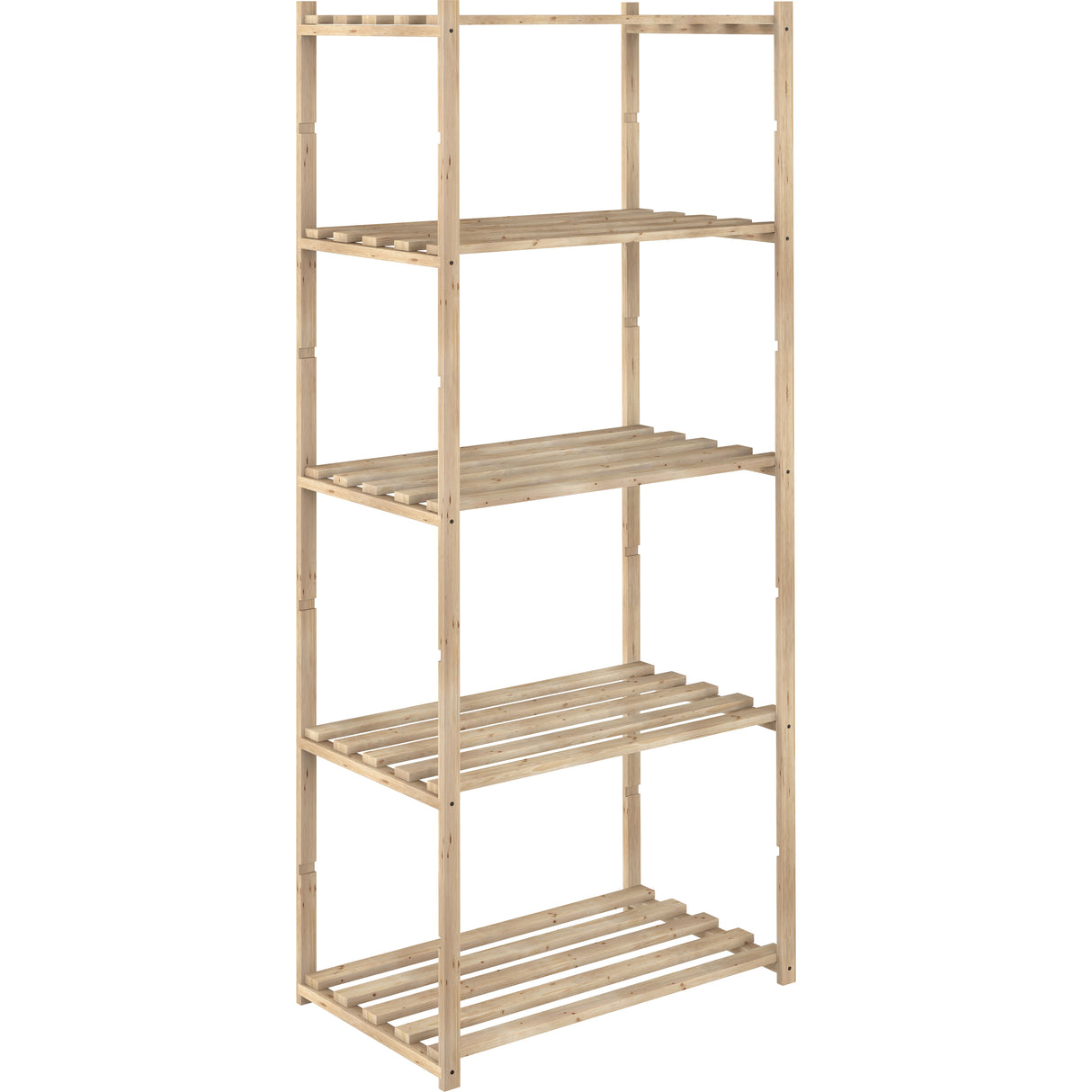 Scaffale in pino 5 ripiani 65x40xh171 cm