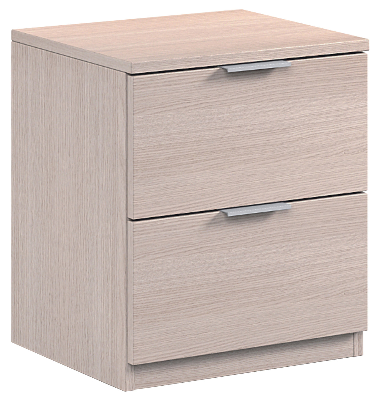 Kit comodino 2 cassetti 46x38x34 rovere chiaro