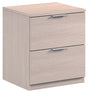 Kit comodino 2 cassetti 46x38x34 rovere chiaro