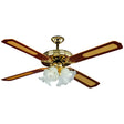 Ventilatore a soffitto con telec+4 luci old america