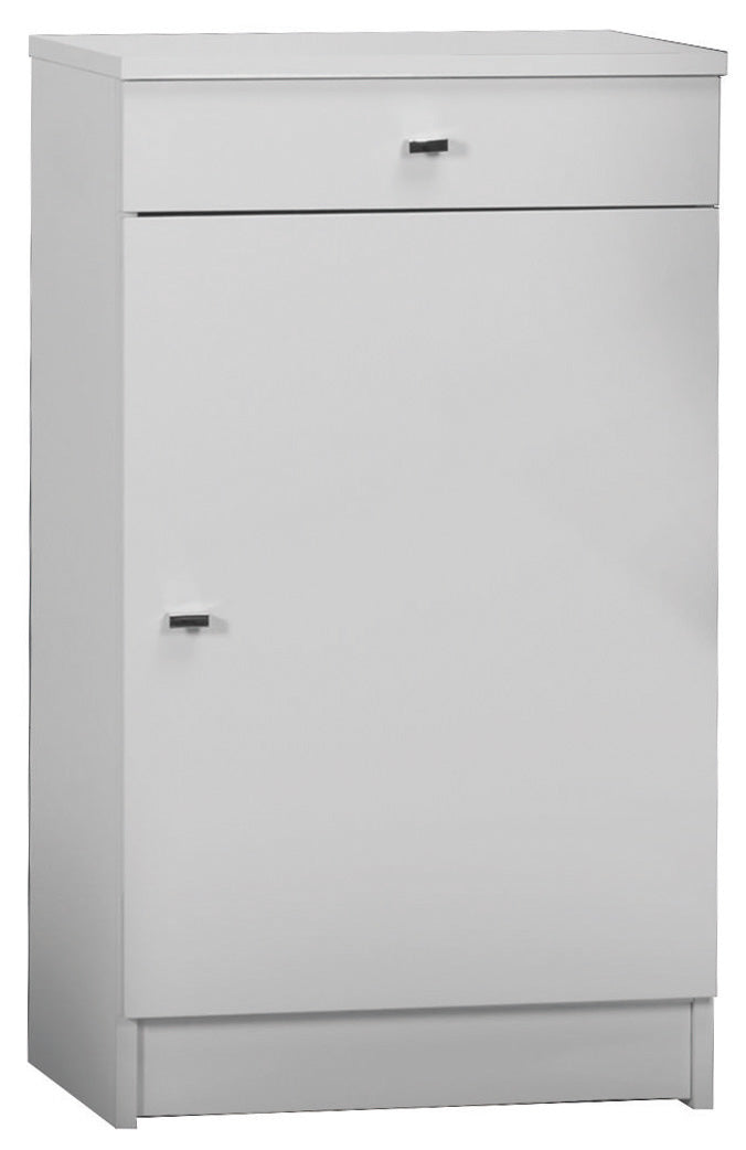 Mobile 1 anta +1 cassetto 46x34x80 bianco lacc. 222tl