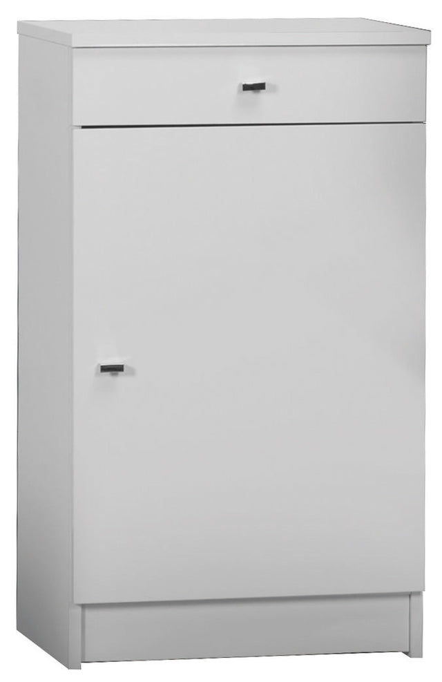 Mobile 1 anta +1 cassetto 46x34x80 bianco lacc. 222tl