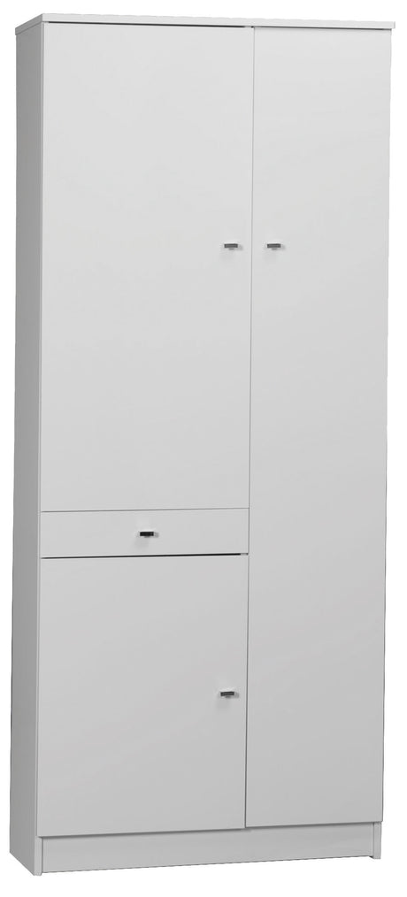 Mobile 3 ante +1 cassetto 77x34x183 bianco lacc. 323tl