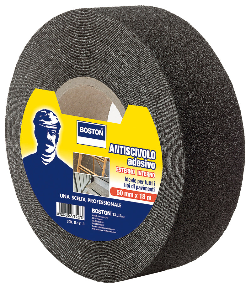 Antisdrucciolo boston nastro 50 mm rot 18 m nero