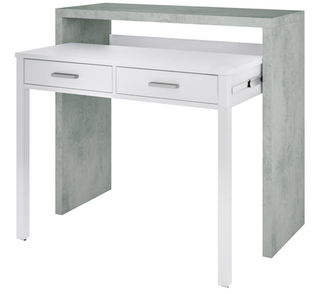 Kit scrivania estensibile 99x36x88h bianco cem.