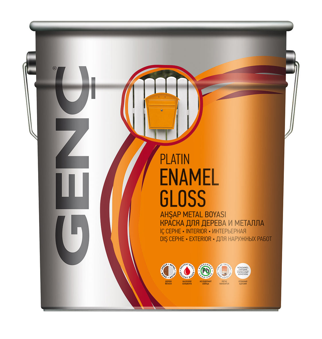 Smalto lucido genc 2,5 l nero n.9103