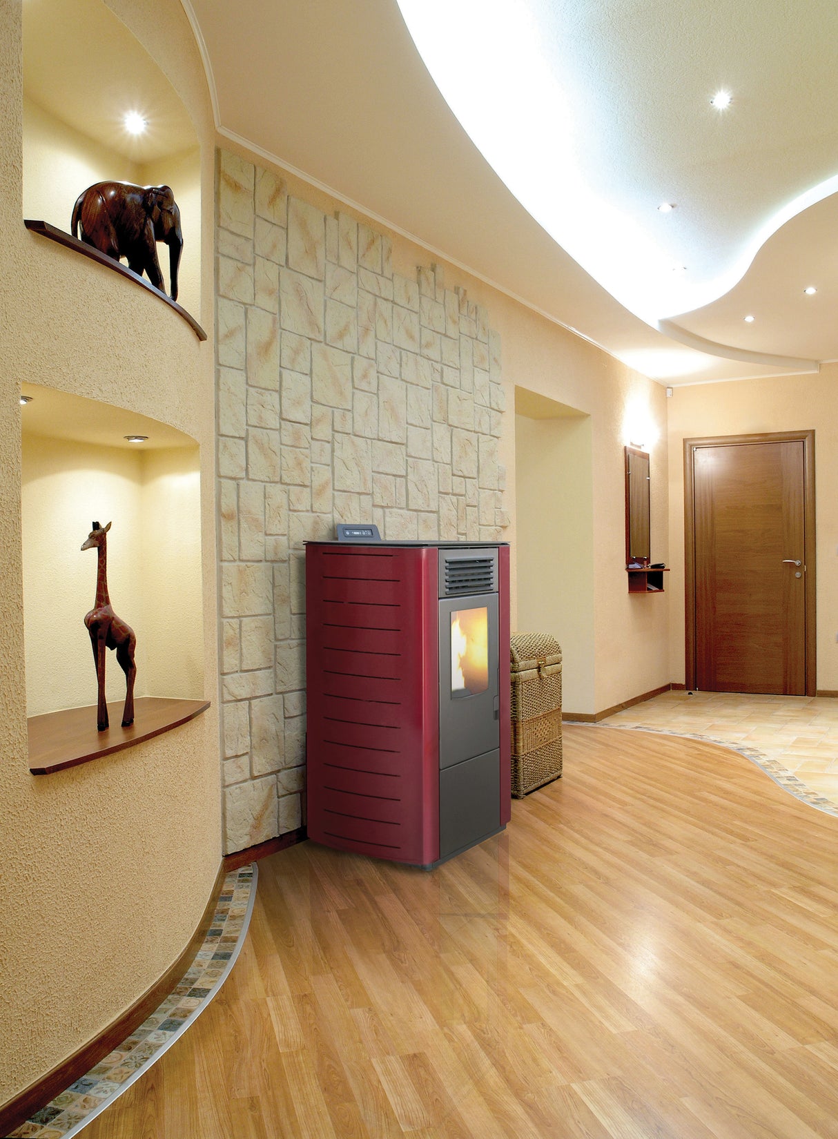 Stufa pellet 7 kw king 78 bordeaux (78bki)