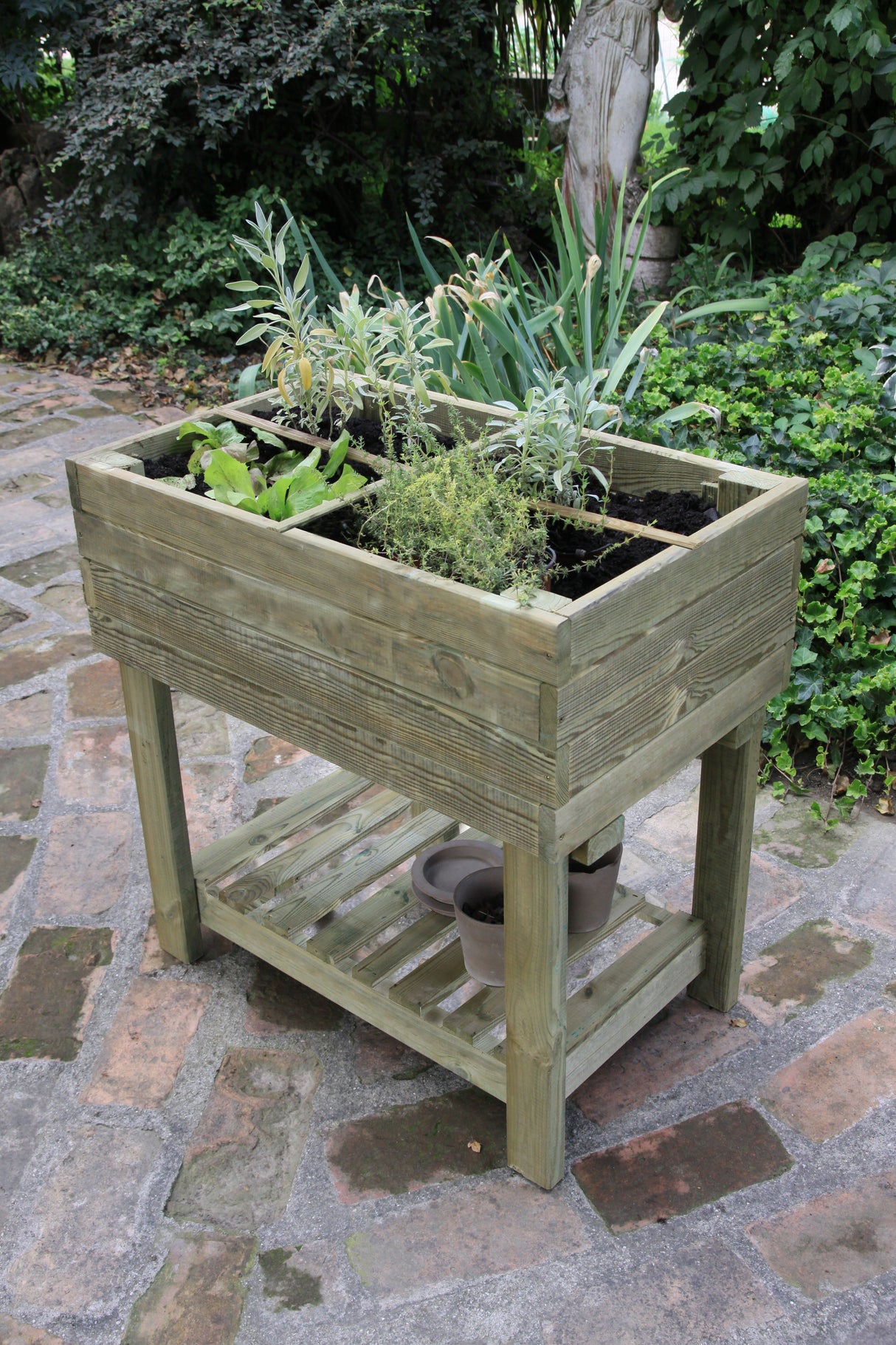 Fioriera giardiniera rialzata legno 80x50xh80 cm