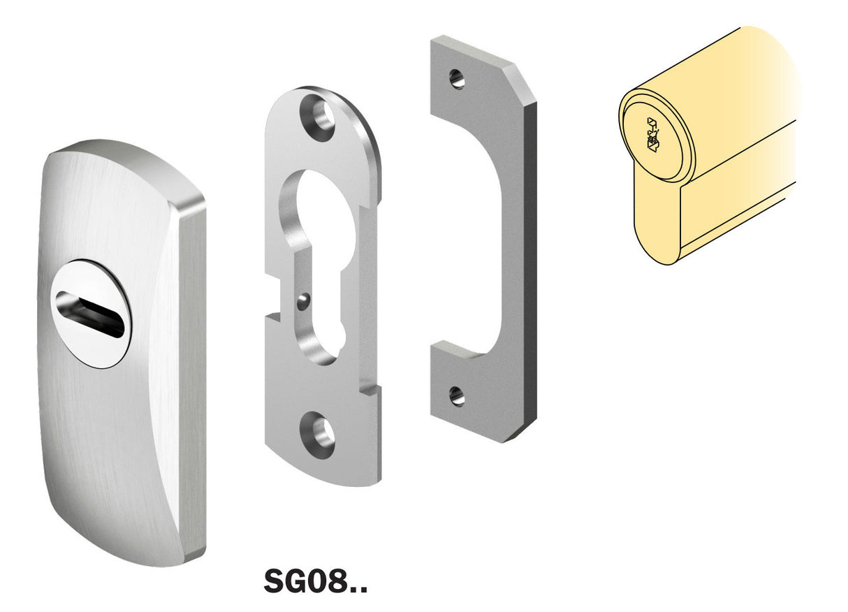 Protector protezione cilindri sg 08 c/bas all silv