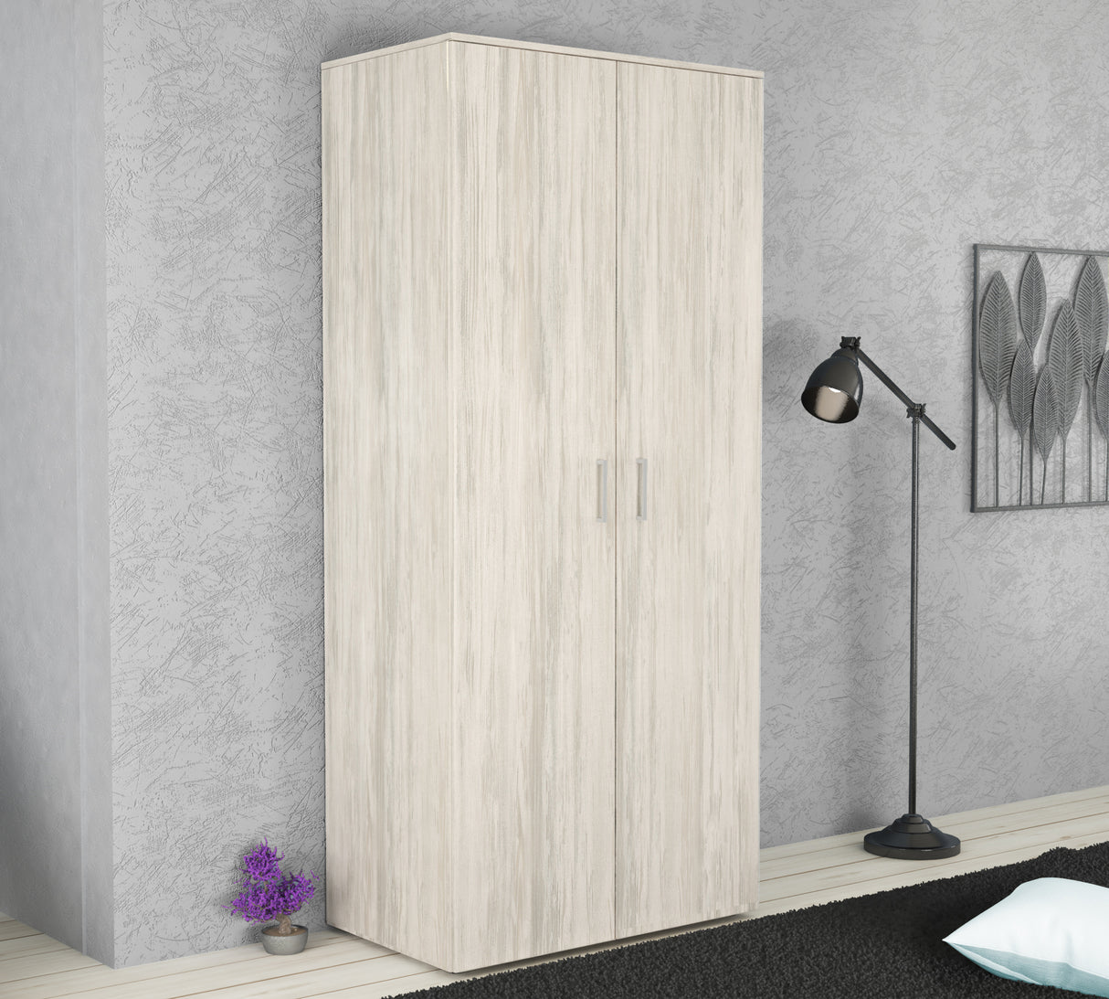 Kit armadio 2 ante 87x50x195 bianco ven. k083