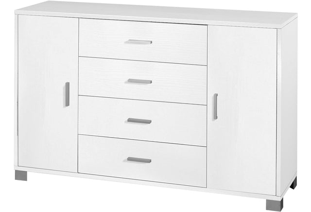 Kit mobile 2 ante + 4 cassetti 136x41xh86 bianco