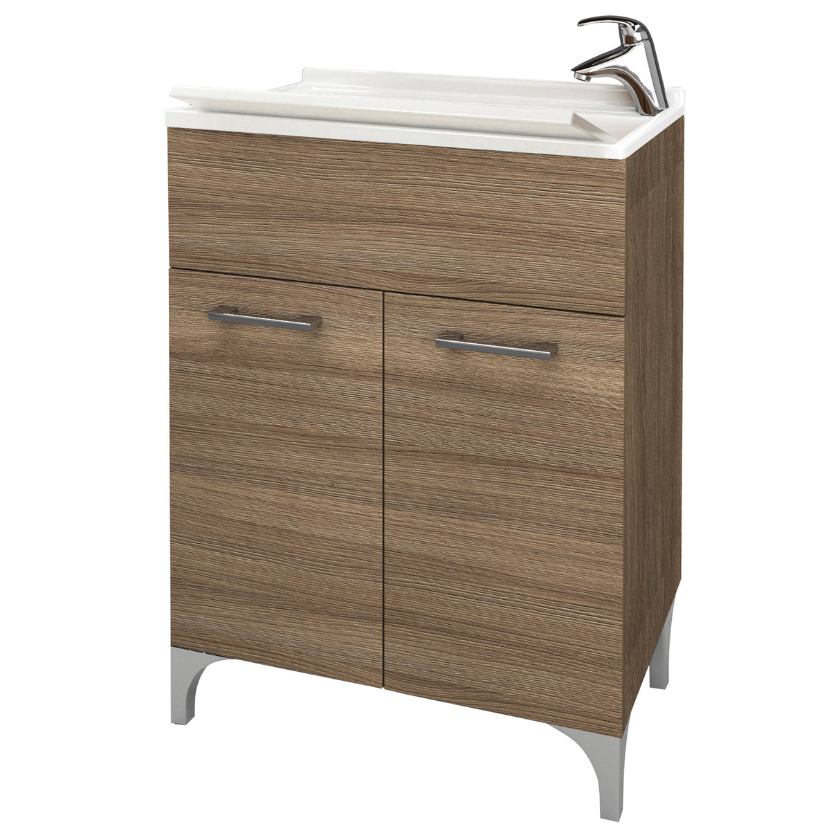 Lavatoio legno 60x50 cm rovere fumo