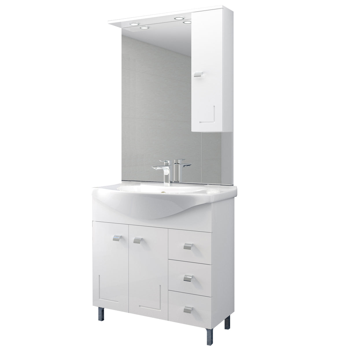 Mobile bagno eva 85 completo bianco