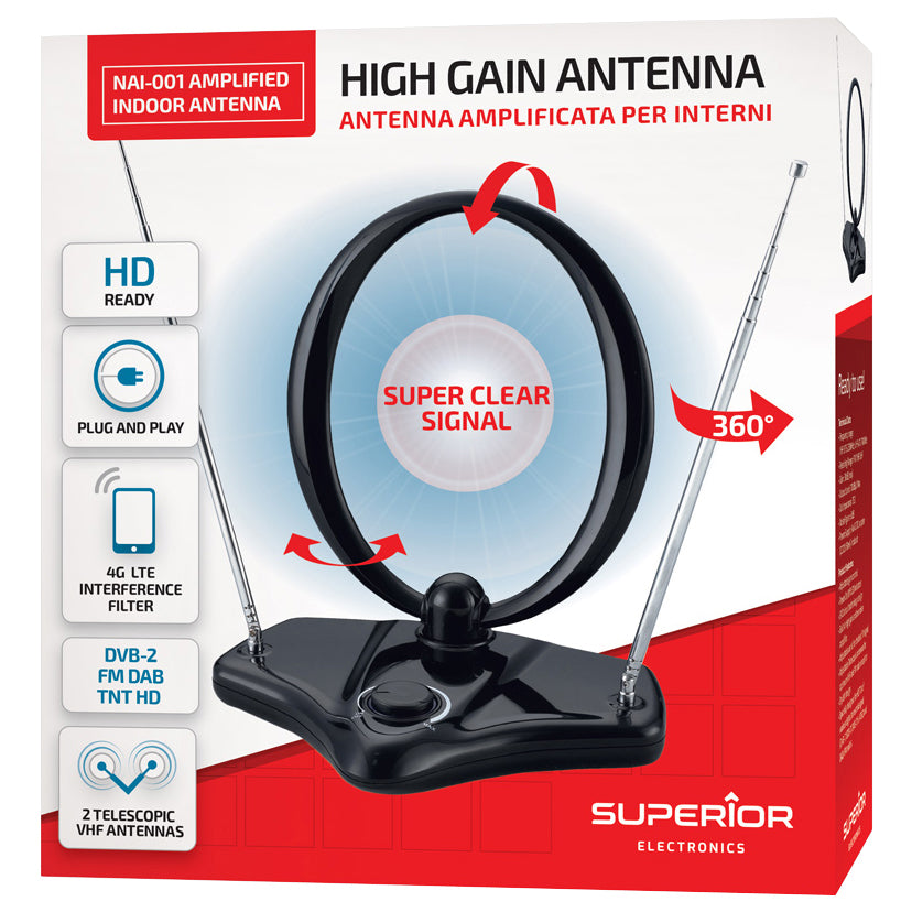 Antenna amplificata per interni