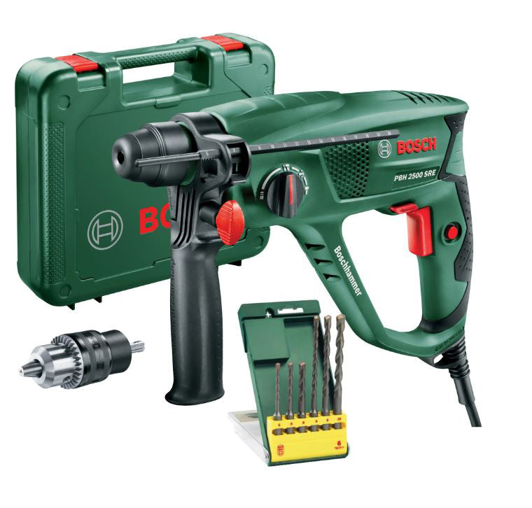 Bosch-v martello perfor.600w pbh 2500 sre kit c/6 punte