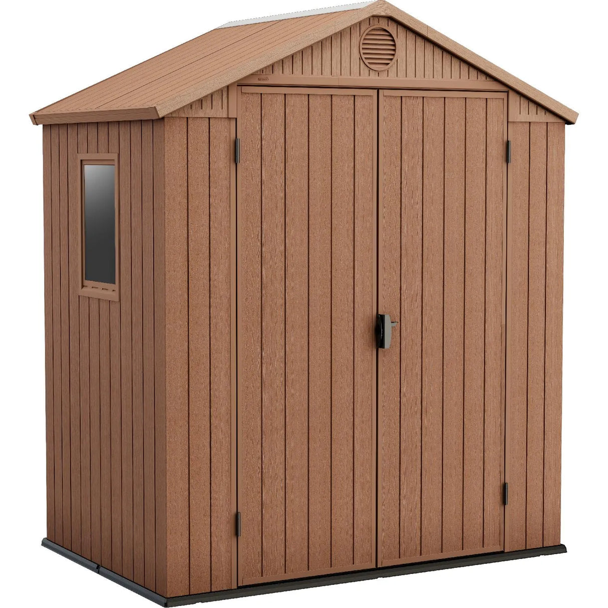 Casetta keter darwin eff legno 2 porte brown 190x122x221