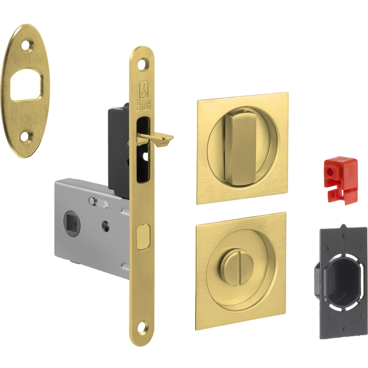 Kit porta scorr nicchia quadra easy g500t oro lucido