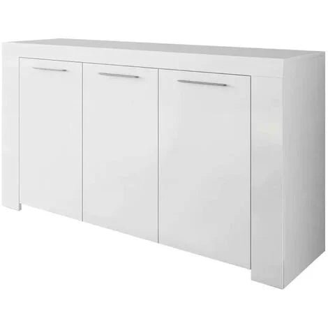 Kit credenza 3 ante ambit 144x42xh80 cm bianco