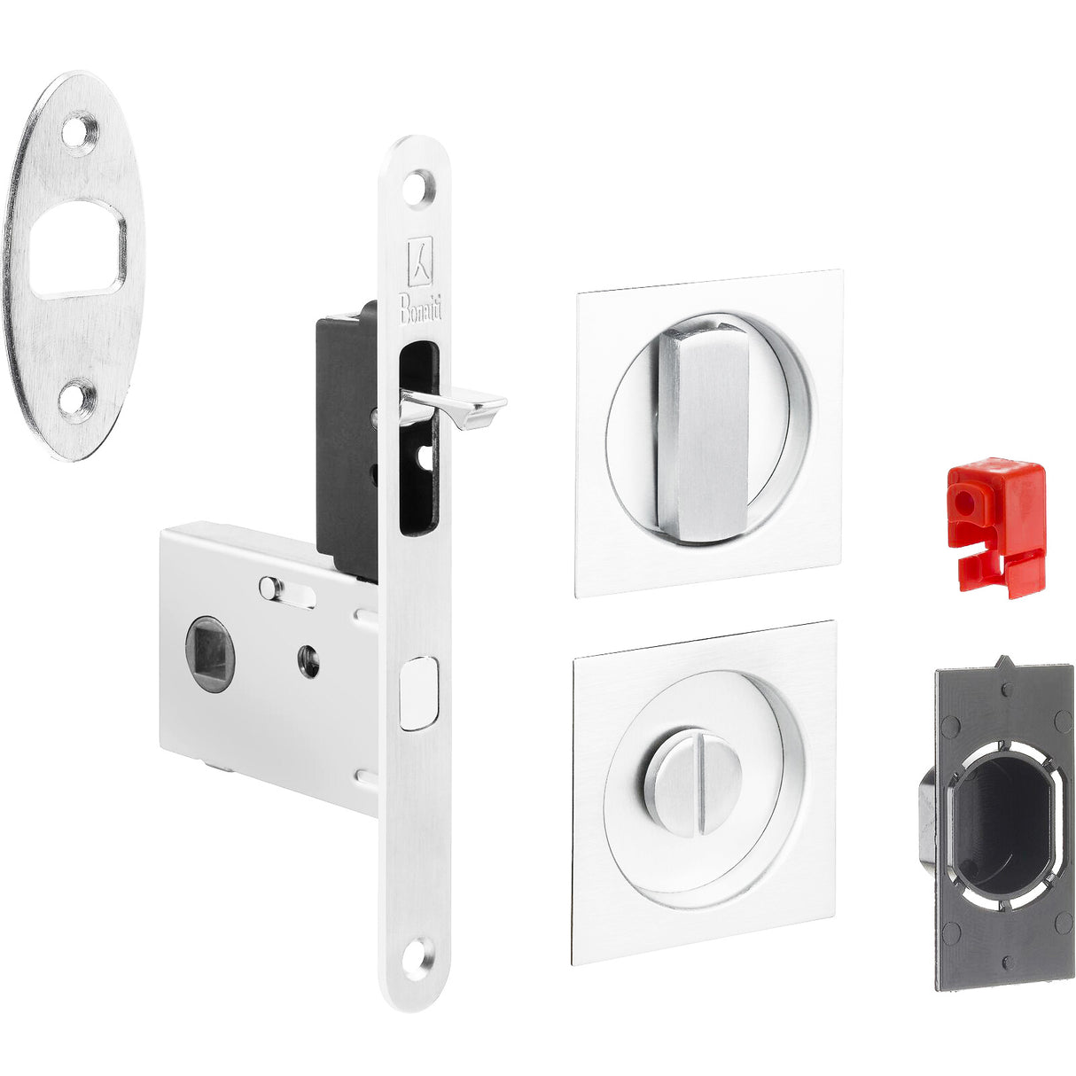 Kit porta scorr nicchia quadra easy g500t bianco