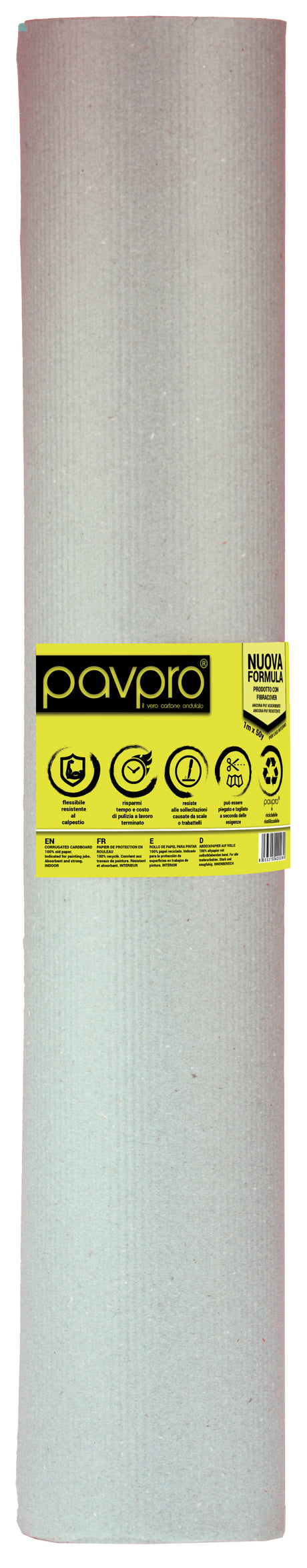 Cartone ondulato salvapavimento 1x16 m 180 g/mq