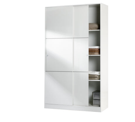 Kit armadio 2 ante scorrevoli 120x50xh200 bianco l.