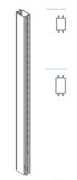 Zaf piant.bifacc.x gondola panna cm.7,2x140h