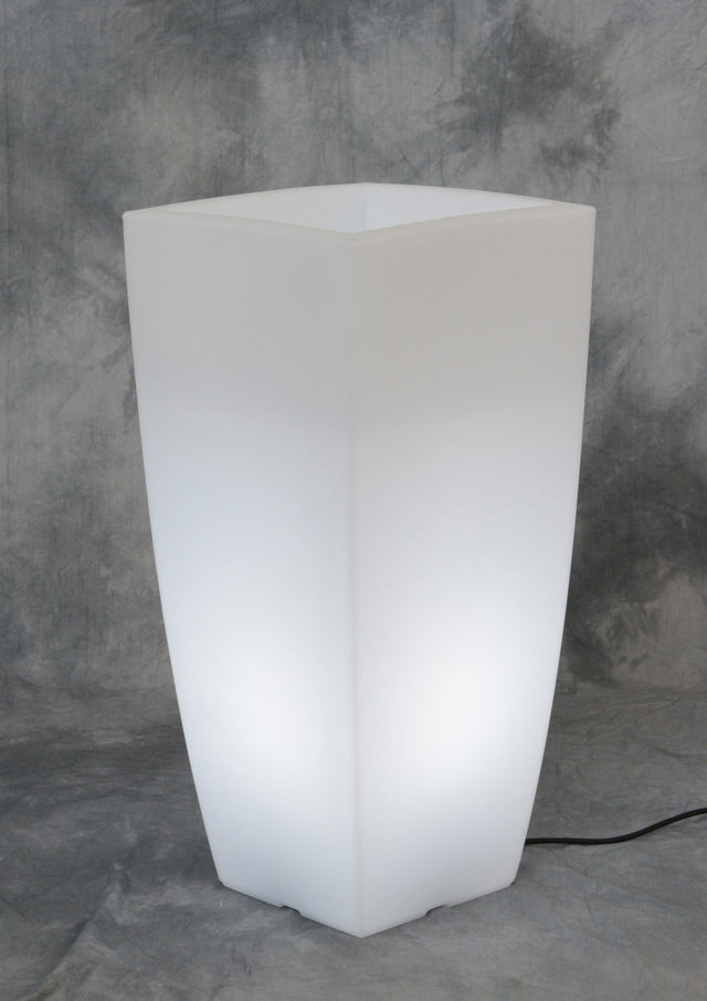 Vaso home light quadro 33x33x70 cm ghiaccio bia