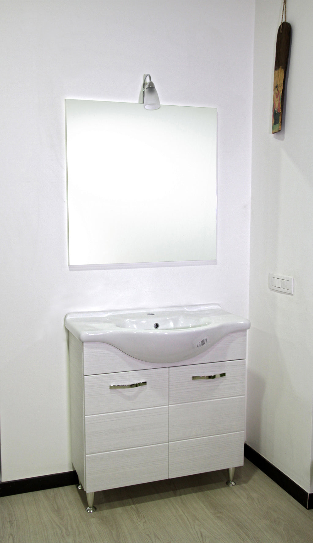 Mobile bagno antonella 2 ante  82 bianco portuna