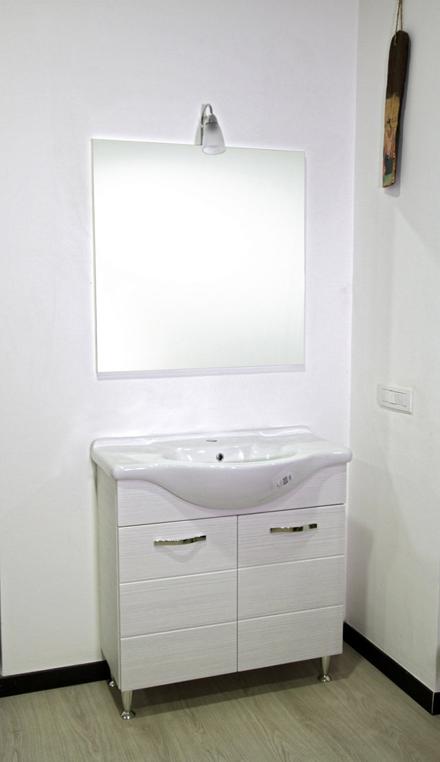 Mobile bagno antonella 2 ante  82 bianco portuna
