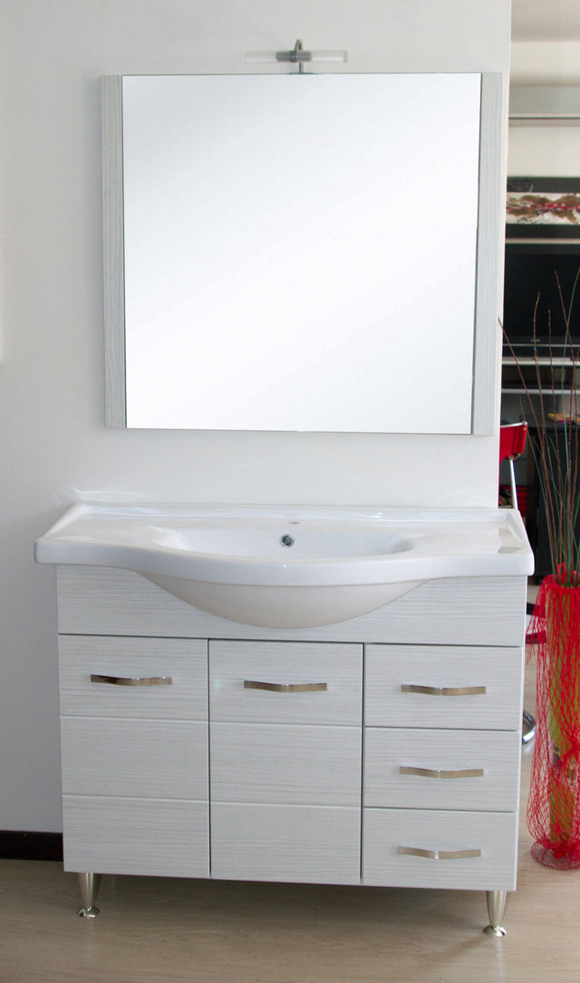 Mobile bagno antonella 2 ante + 3 cassetti 105 b.co portuna