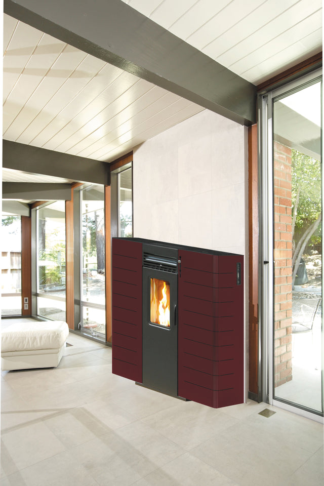 Stufa pellet 10 kw king slim 10 canal. bord.