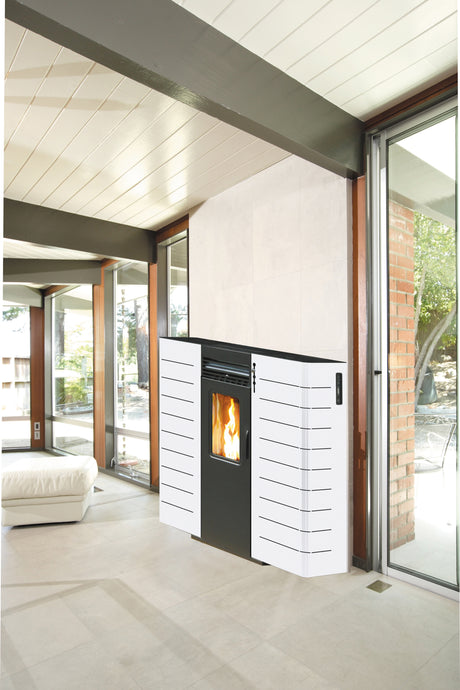 Stufa pellet 10 kw king slim 10 canal. b.co