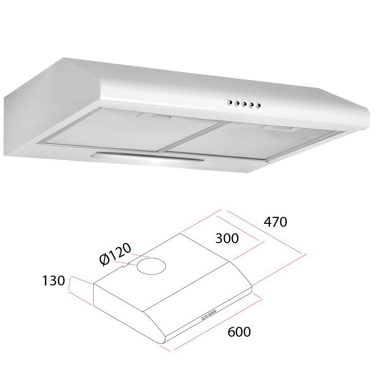 Cappa elettrica per cucina 60 cm