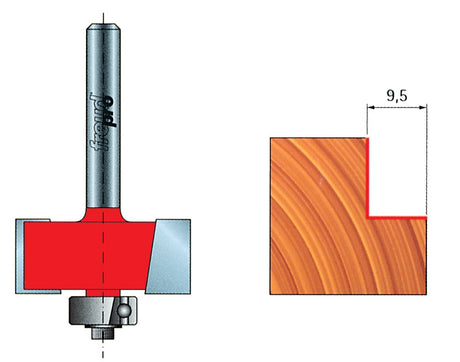 Fresa widia per battute 32-10006 9,5 mm