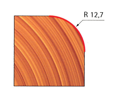 Fresa widia raggio convesso 34-11606 12,7 mm