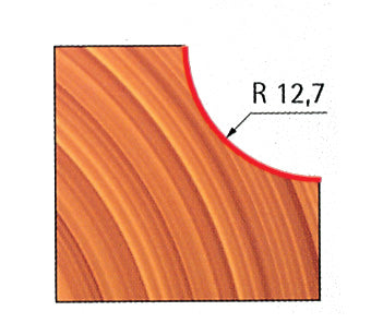 Fresa widia raggio concavo 30-10606 12,7 mm