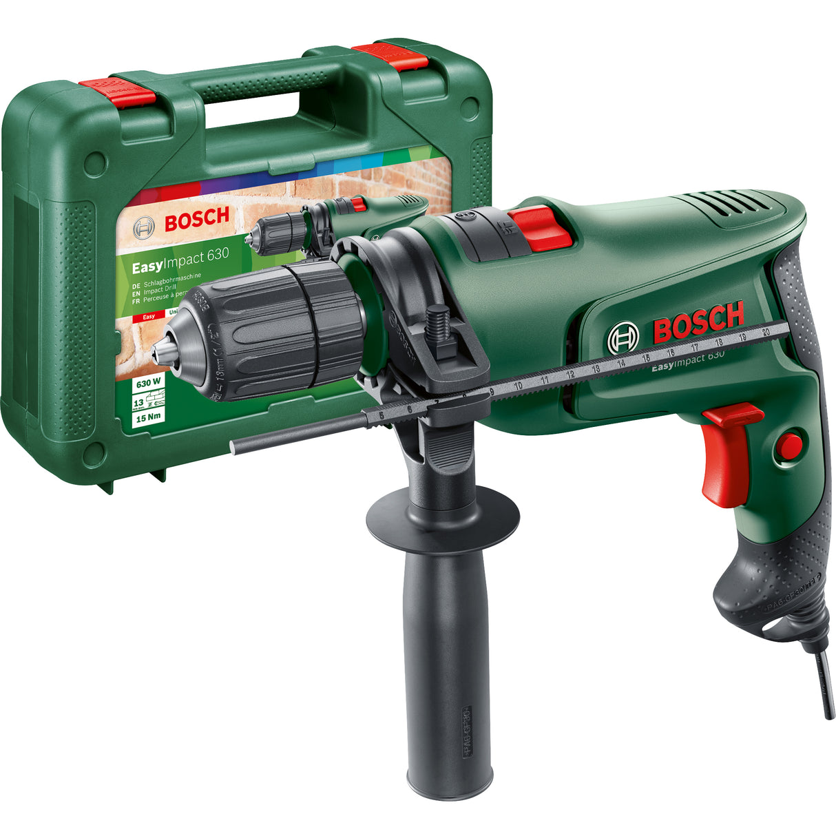 Bosch-v trapano 630w mm.13 easy impact 630 kit