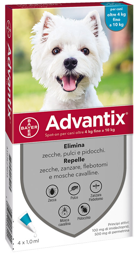 Bayer advantix spot on 4 pipette cani  4-10 kg