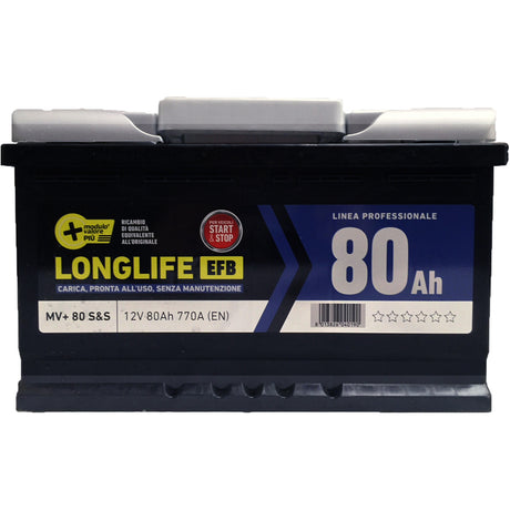 Batteria mv startstop 80ah 770a tecnologia efb