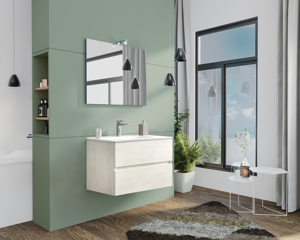 Mobile bagno new splash  80 sosp. rovere bianco