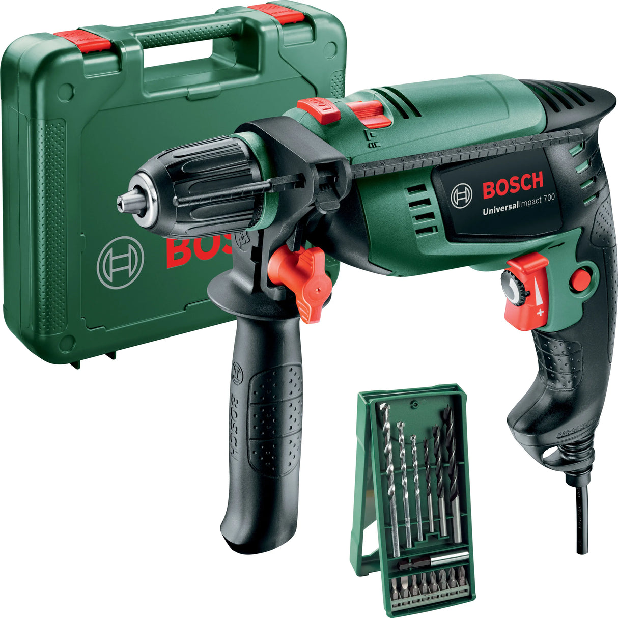 Bosch-v trapano 701w univer. imp.700 kit +punte