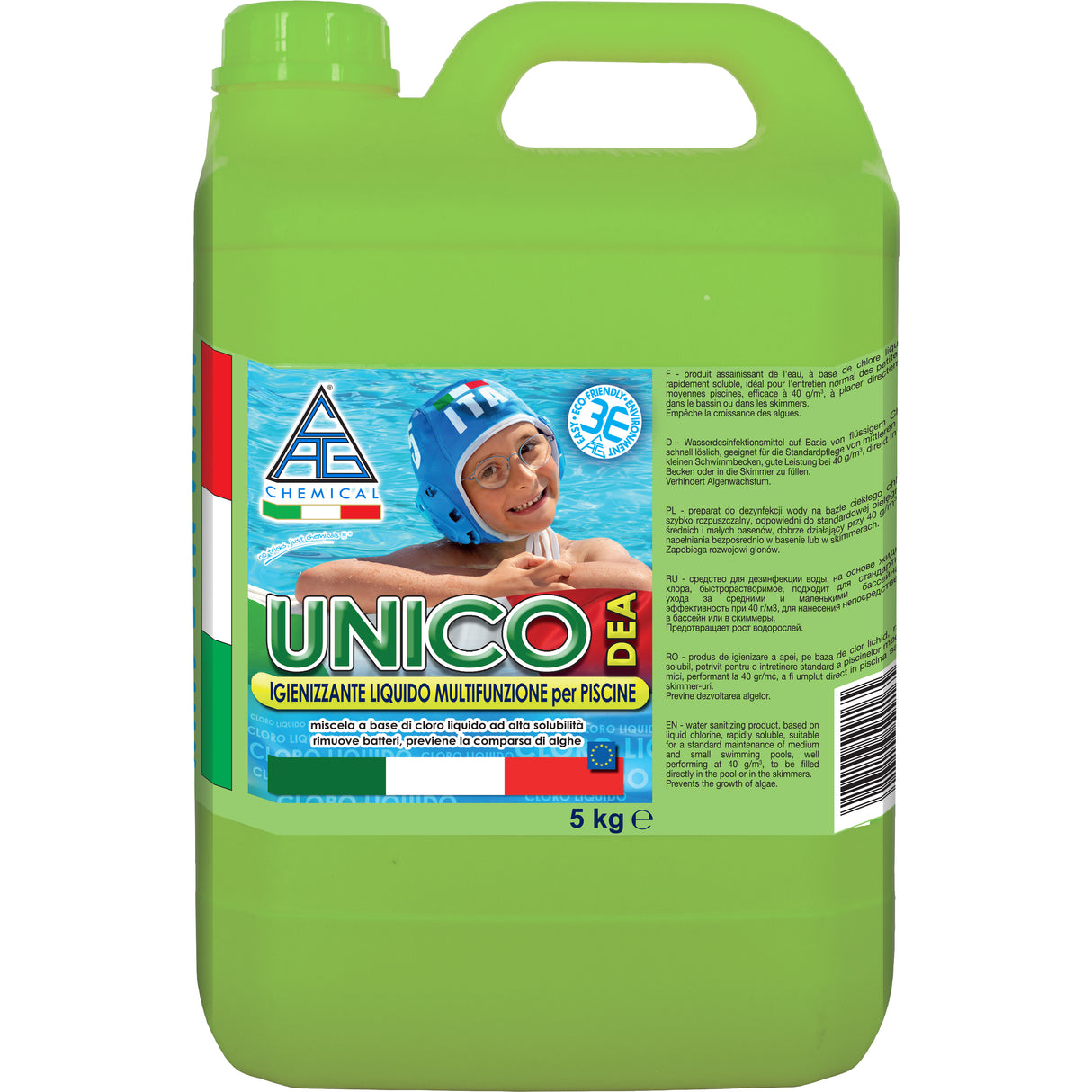 Cloro liquido multifunzione x piscine kg. 5 unico