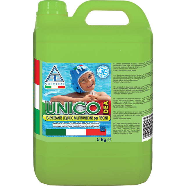Cloro liquido multifunzione x piscine kg. 5 unico