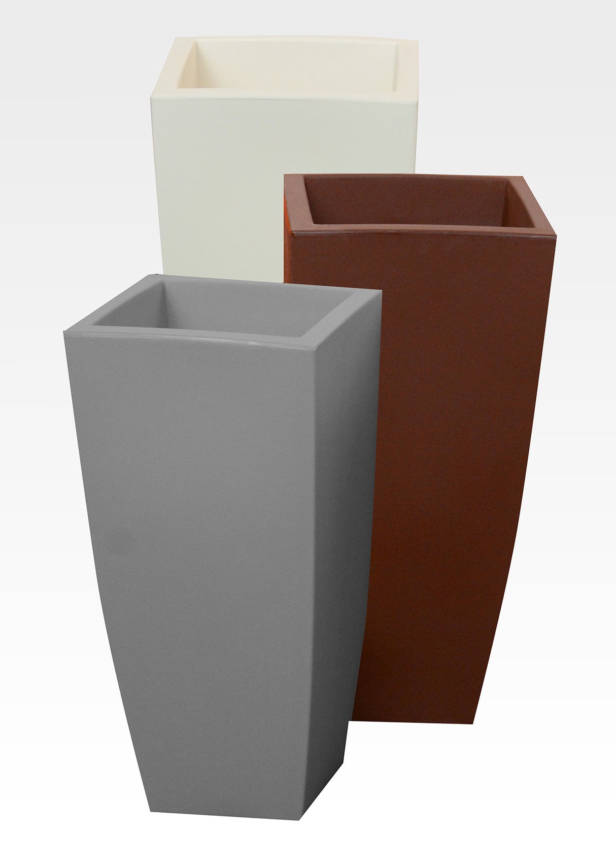 Vaso home quadro 40x40xh90 cm ghiaccio