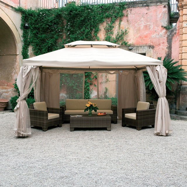 Gazebo in alluminio sahara 300x400 cm  ecr