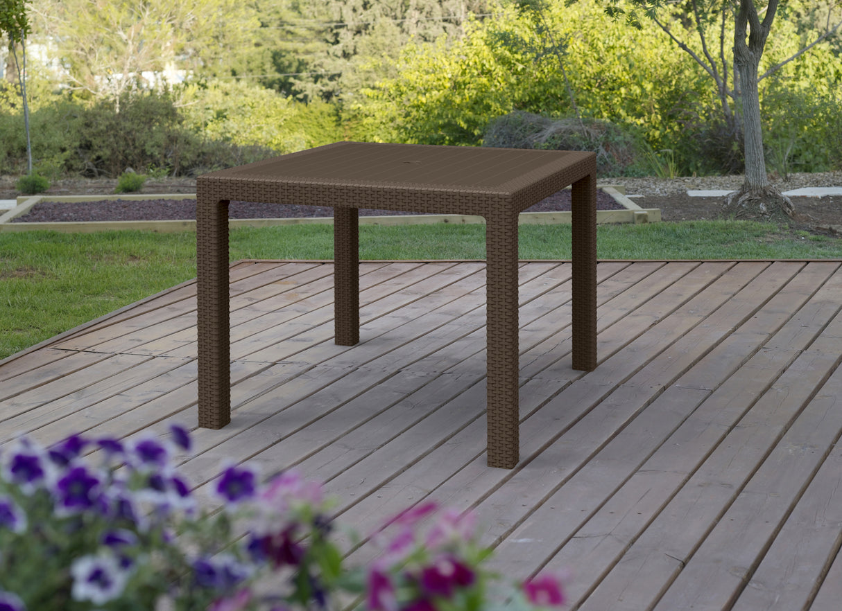 Keter tavolo melody  94x94xh74 cm brown