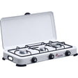 Fornello a gas 3 fuochi c/coperchio camping  multifire 3