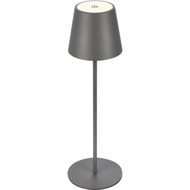 Lampada da tavolo bt10004 batt ricaricab grigio