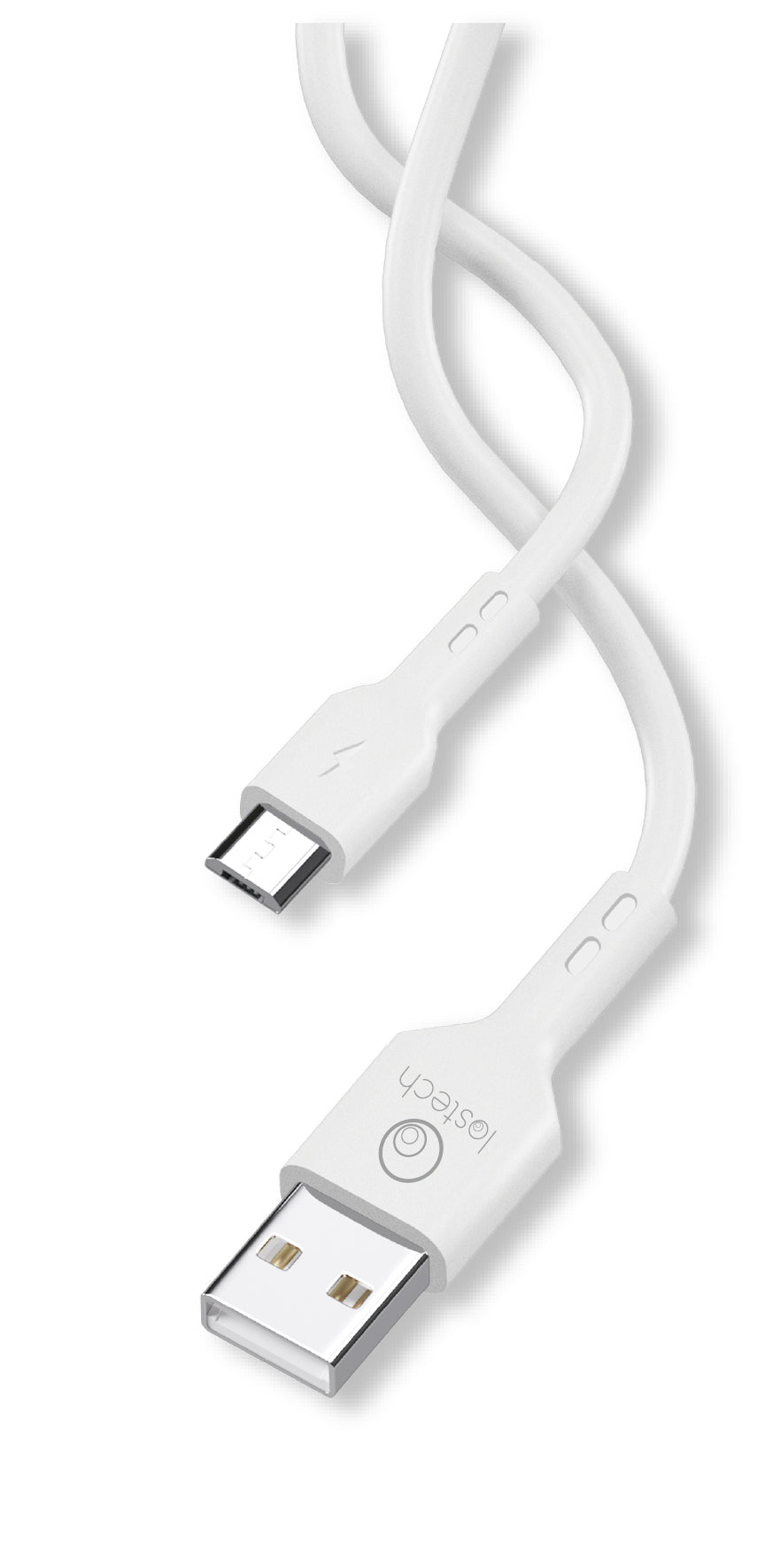 Cavo usb flessibile bianco 1m micro usb