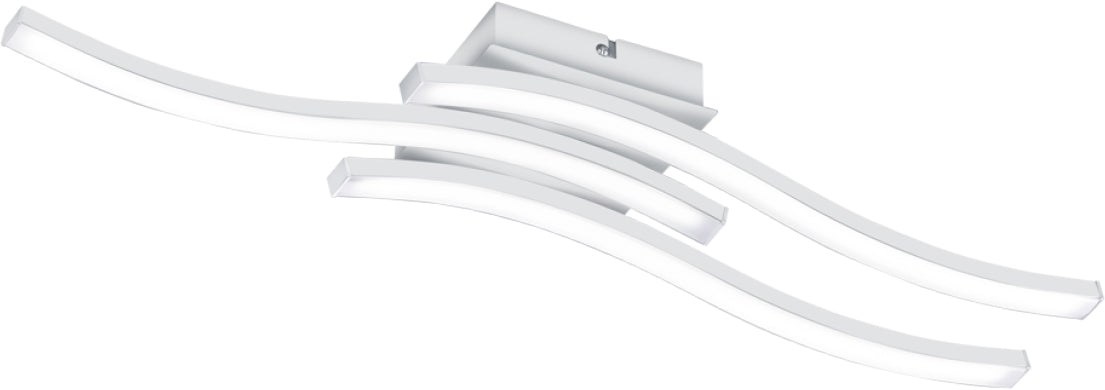 Plafoniera led route bianco 2 luci x 5w 4000k